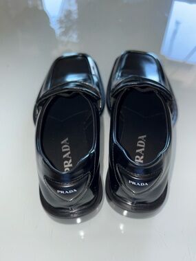 Prada Black  Leather Loafers